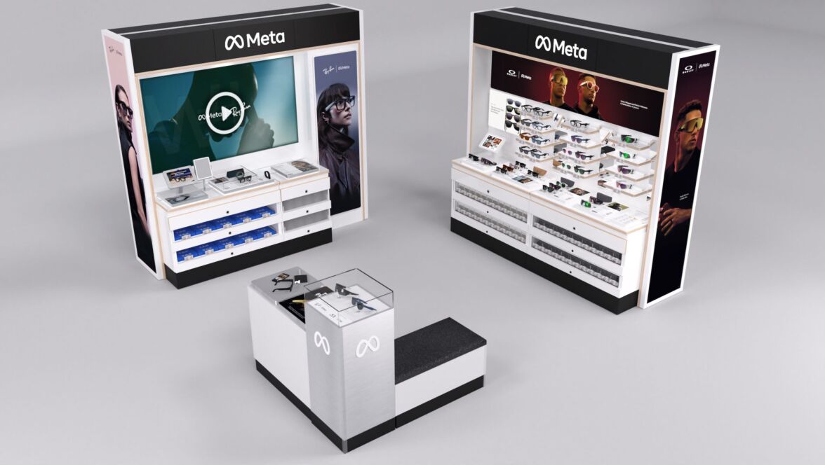 A rendering of the Meta Ray-Ban Display.